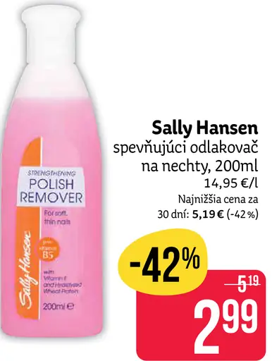 Sally Hansen spevňujúci odlakovač na nechty