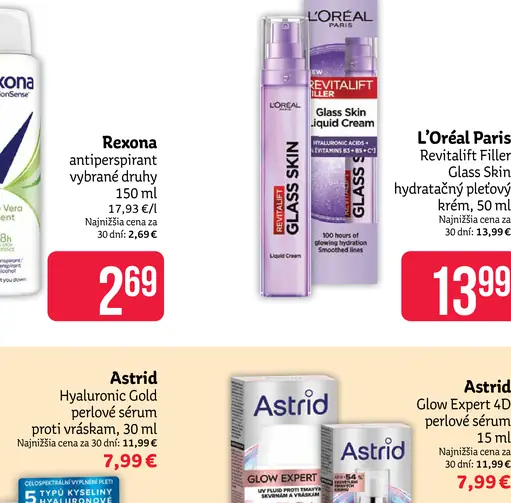 L’Oréal Paris Revitalift Filler Glass Skin hydratačný krém