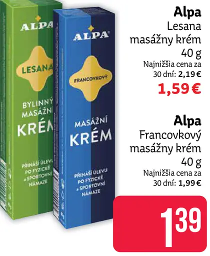 Alpa Lesana masážny krém