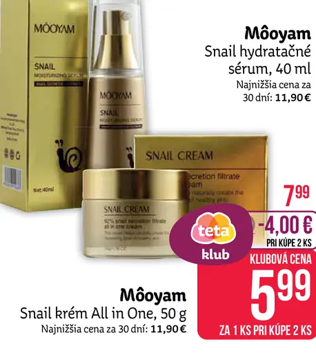 Môoyam Snail hydratačné sérum