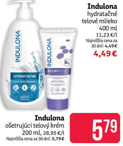 Indulona hydratačné telové mlieko