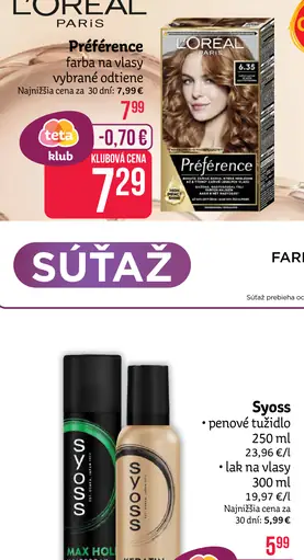 L'Oréal Paris Préférence farba na vlasy