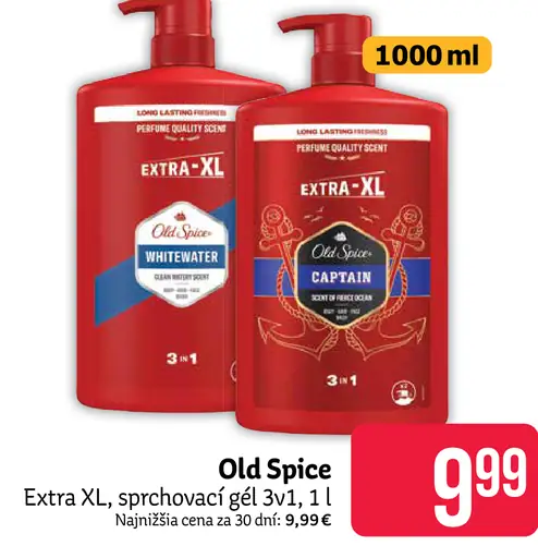 Old Spice Extra XL sprchovací gél 3 v 1 Whitewater