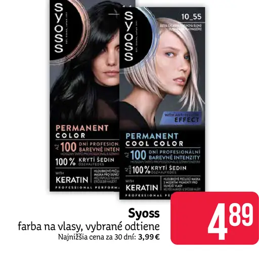 Syoss Permanent Cool Color studený blond odtieň