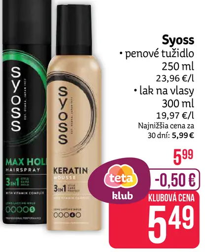 Syoss penové tužidlo Max Hold 3 v 1