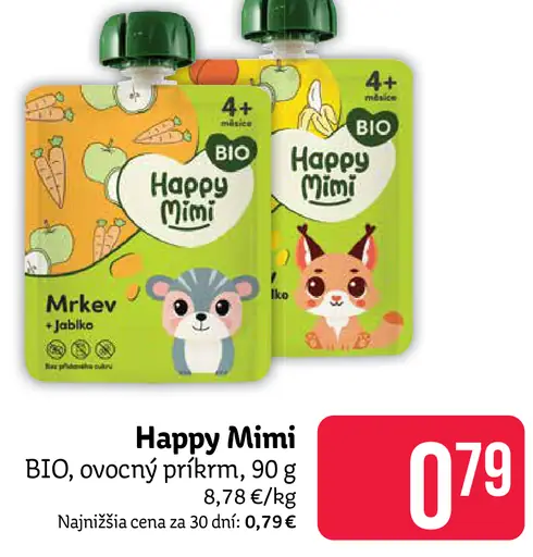 Happy Mimi BIO ovocný príkrm