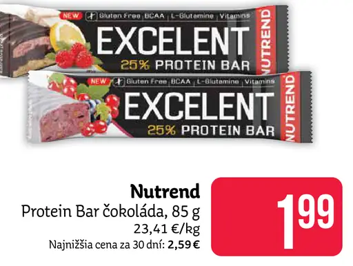 Nutrend Protein Bar príchuť čokoláda