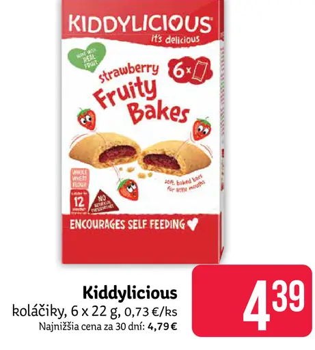 Kiddylicious Strawberry Fruity Bakes koláčiky