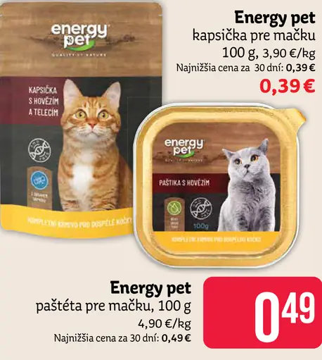 Energy pet kapsička pre mačky