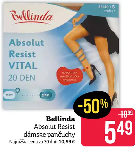 Bellinda Absolut Resist Vital dámske pančuchy 20 DEN