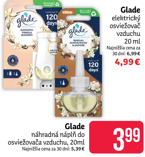 Glade náhradná náplň do elektrického osviežovača vzduchu