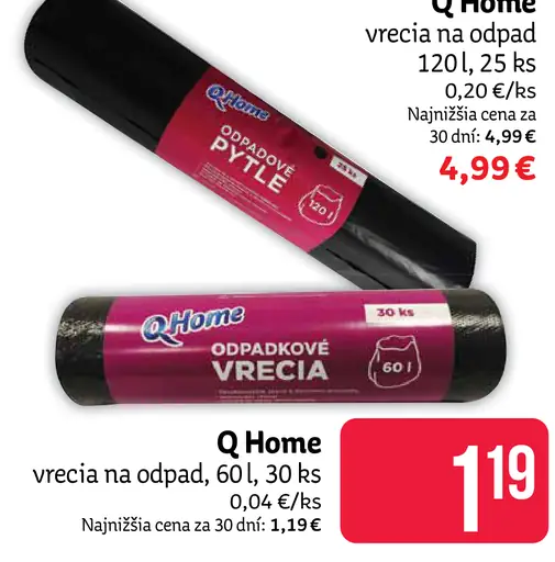 Q Home vrecia na odpad