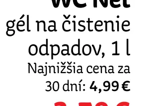 WC Net gél na čistenie odpadov