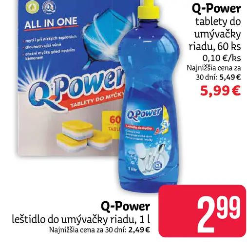 Q-Power All in One tablety do umývačky riadu