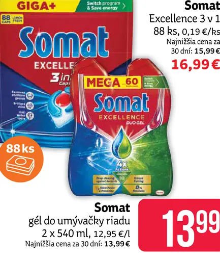 Somat EXCELLENCE gél do umývačky riadu
