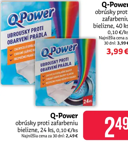 Q-Power obrúsky proti zafarbeniu