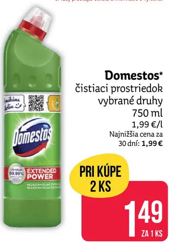 Domestos čistiaci prostriedok