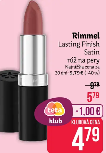 Rimmel Lasting Finish Satin rúž na pery