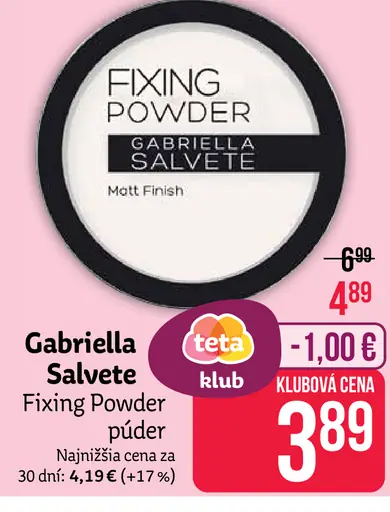 Gabriella Salvete Fixing Powder púdrový fixačný púder