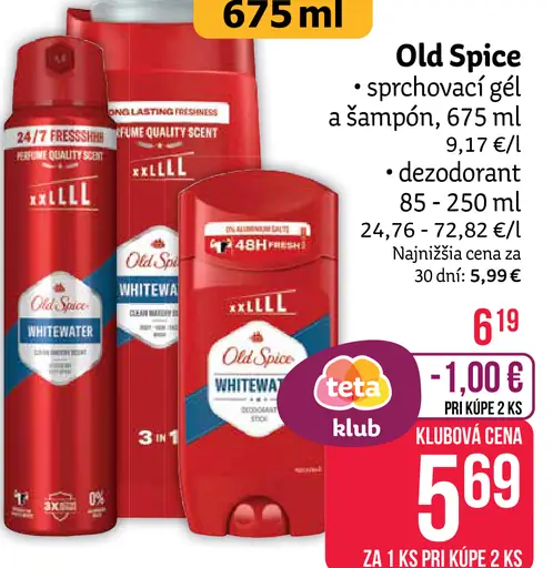 Old Spice sprchovací gél a šampón, dezodorant stick