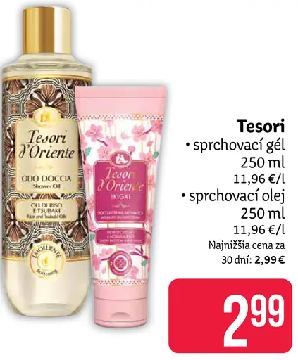 Tesori d'Oriente sprchovací gél