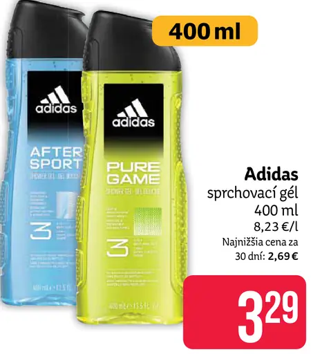 Adidas sprchovací gél – After Sport, Pure Game
