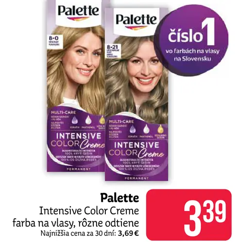 Palette Intensive Color Creme farba na vlasy nugát 6-65