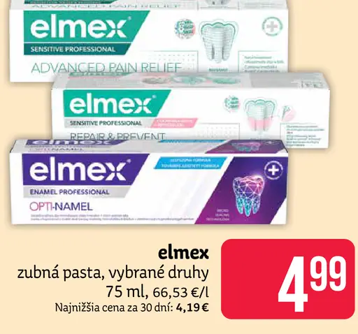 Elmex zubná pasta rôzne druhy