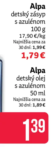 Alpa Aviril detský zásyp s azulenom