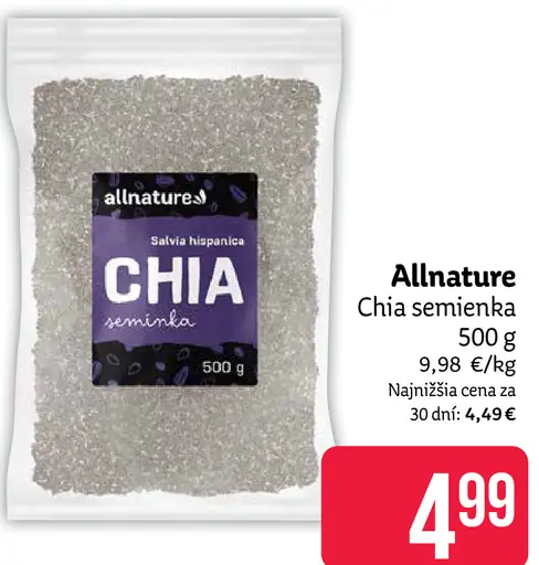 Allnature Chia semienka