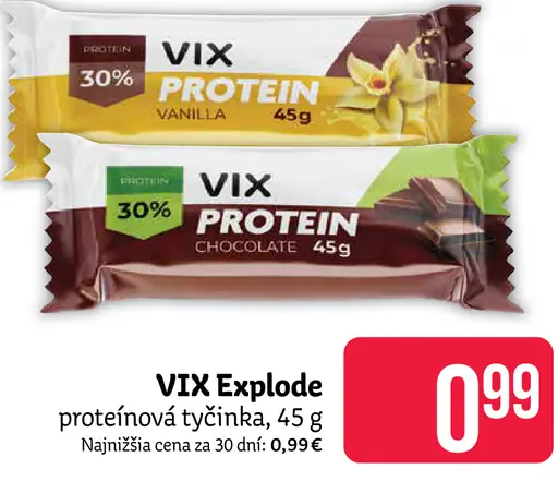 VIX Explode proteínová tyčinka, vanilka a čokoláda
