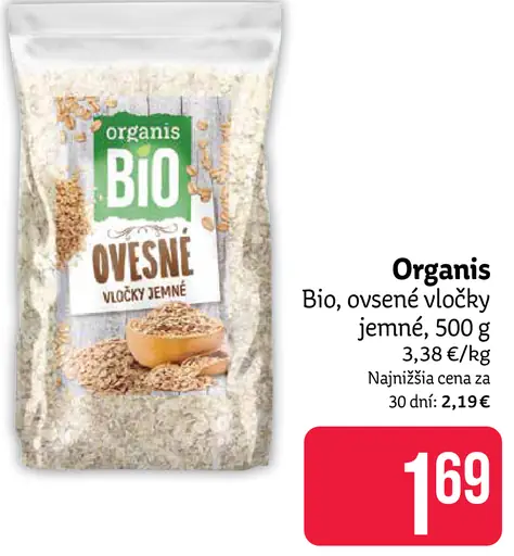 Organis Bio ovsené vločky jemné