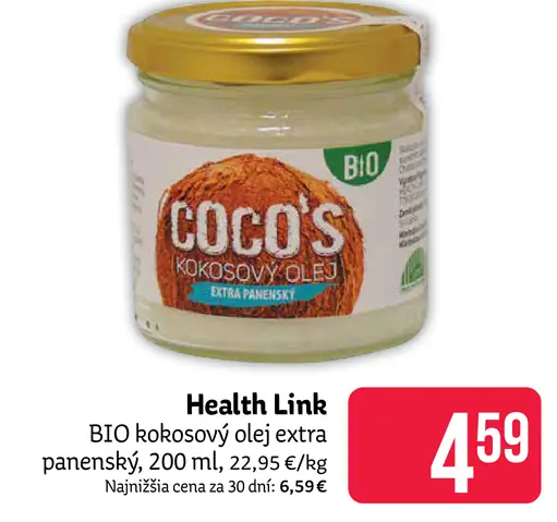 Health Link BIO kokosový olej panenský
