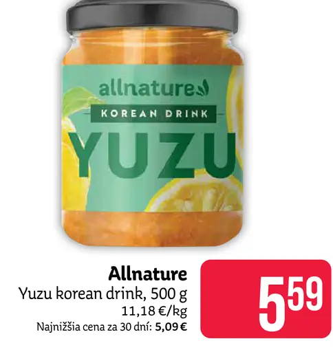 Allnature Korean drink Yuzu