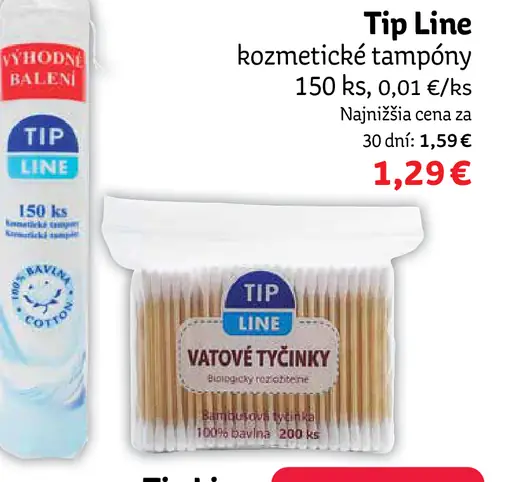 Tip Line kozmetické tampóny
