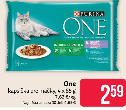 Purina One Indoor Formula kapsička pre mačky