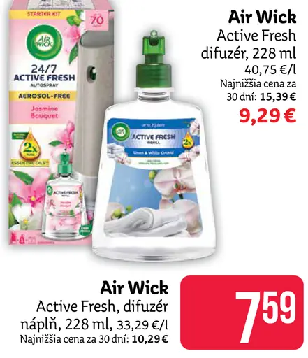 Air Wick Active Fresh difuzér + náplň
