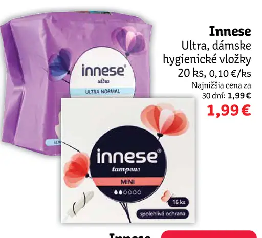 Innese dámske tampóny, 16 ks, vybrané druhy