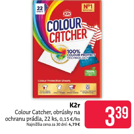 K2r Colour Catcher, obrúsky na ochranu prádla