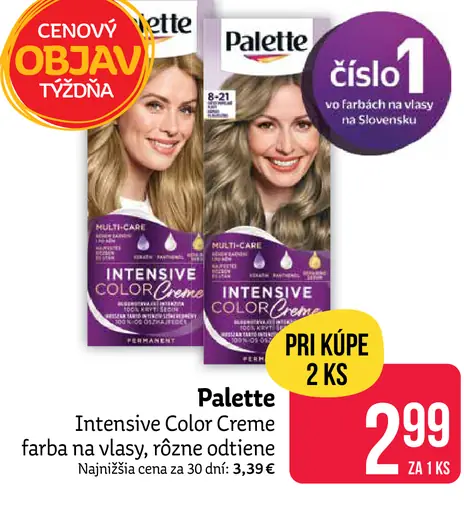 Palette Intensive Color Creme farba na vlasy nugát 6-65