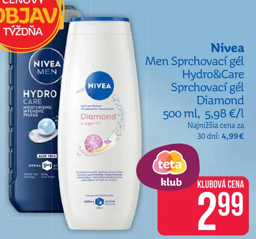 Nivea Men sprchovací gél Hydro&Care