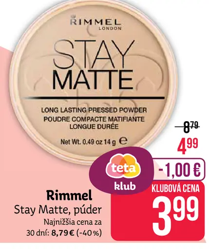 Rimmel Stay Matte púder