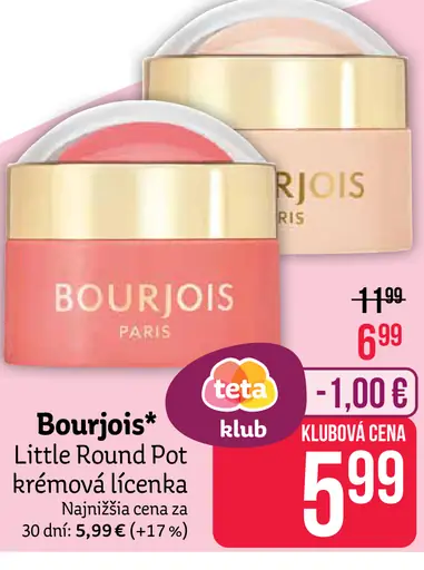 Bourjois Little Round Pot krémová lícenka