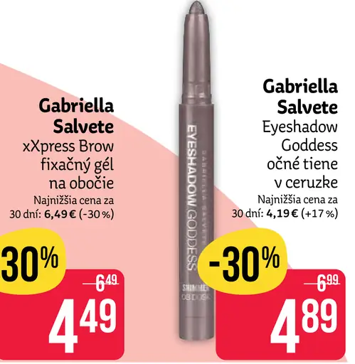 Gabriella Salvete Eyeshadow Goddess očné tiene v ceruzke