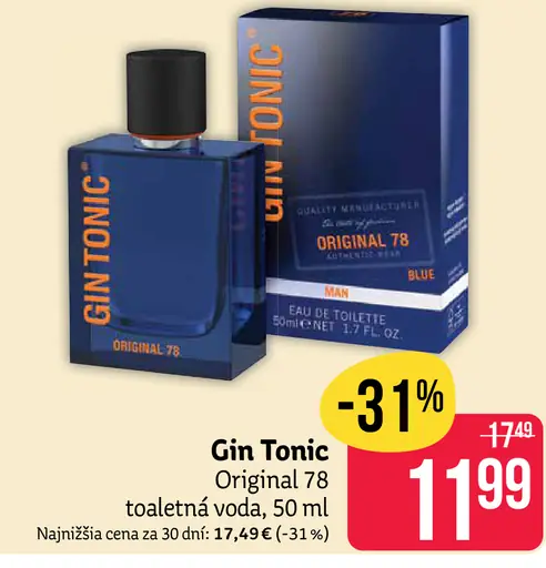 Gin Tonic Original 78 pánska toaletná voda
