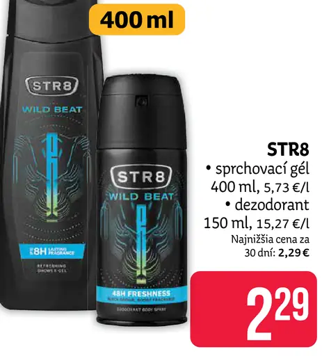 STR8 Wild Beat osviežujúci sprchový gél