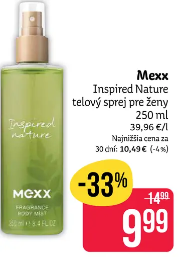 Mexx Inspired Nature telový sprej pre ženy