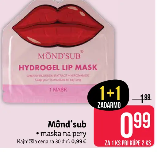 Mönd'sub hydrogelová maska na pery