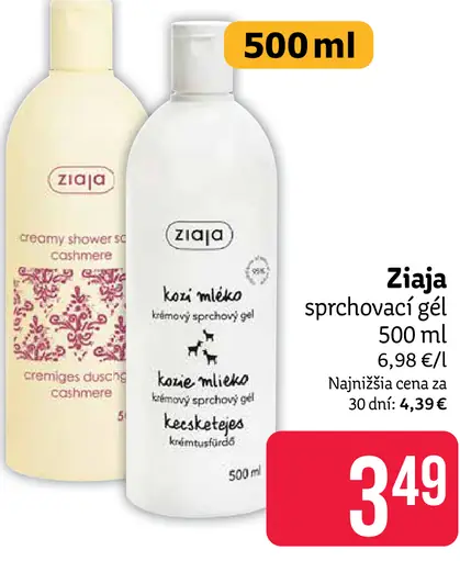 Ziaja sprchovací gél kozie mlieko a kašmír