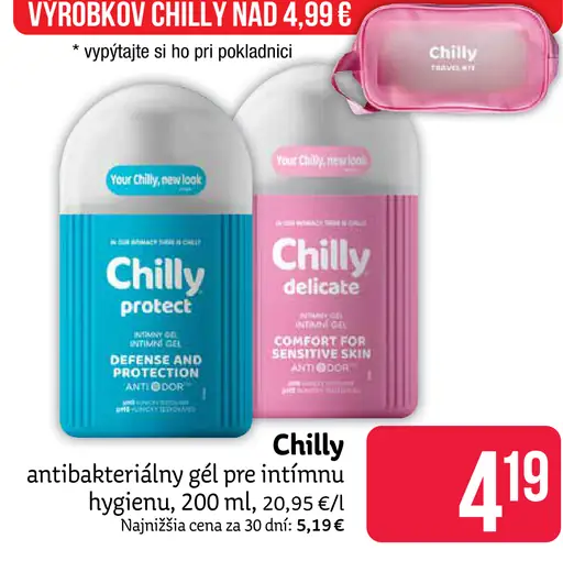 Chilly antibakteriálny gél pre intímnu hygienu